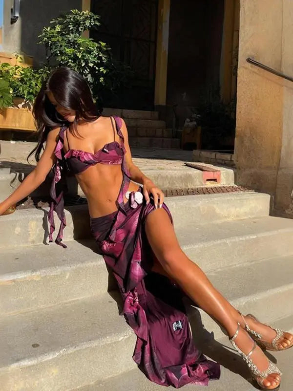 Effini Floral Print Two-piece Set EFFINI