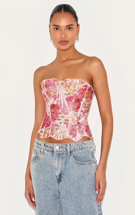 Effini Floral Lace Corset EFFINI