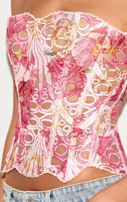 Effini Floral Lace Corset EFFINI